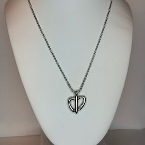 Silver Heart Pendant Necklace